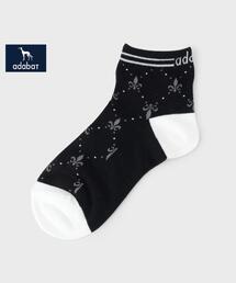 【新レーベル ADABAT NAVY】フルールドリスショートソックス