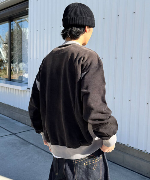 RePRODUCTION LABEL(リプロダクションレーベル)の「【RePRODUCTION LABEL / リプロダクションレーベル】リブ切替ダメージスウェット(Tシャツ/カットソー・レディース・ピンク/ネイビー/ブラック・FREE)」の8枚目の写真