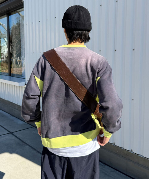 RePRODUCTION LABEL(リプロダクションレーベル)の「【RePRODUCTION LABEL / リプロダクションレーベル】リブ切替ダメージスウェット(Tシャツ/カットソー・レディース・ピンク/ネイビー/ブラック・FREE)」の14枚目の写真