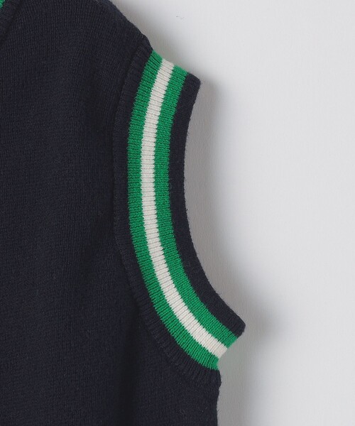 SHIPS（シップス）の「SHIPS KIDS:85～95cm / ニット ベスト（ベスト・キッズ・オフホワイト/ネイビー・X-SMALL）」の5枚目の写真