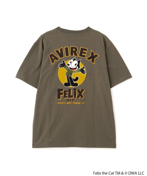 AVIREX アビレックス レディース トップス Tシャツ 半袖 FELIX THE CAT フェリックス アメカジ キャラクター 刺繍 ハート 7835135611 AVIREX アビレックス レディース トップス Tシャツ 半袖 FELIX