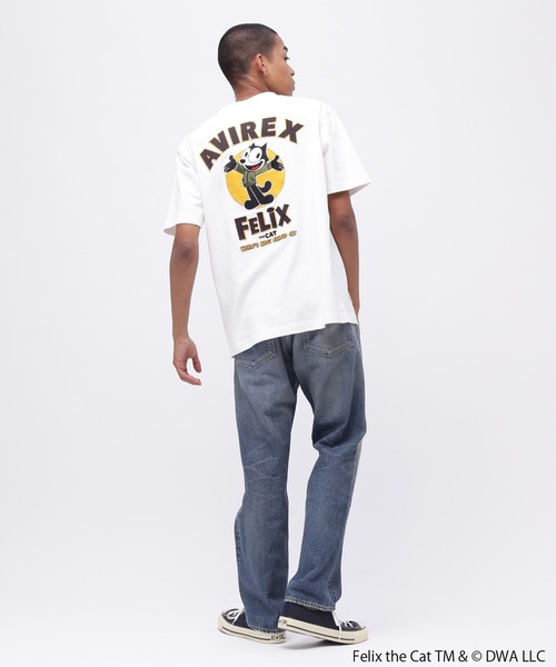 AVIREX アビレックス レディース トップス Tシャツ 半袖 FELIX THE CAT フェリックス アメカジ キャラクター 刺繍 ハート 7835135611 AVIREX アビレックス レディース トップス Tシャツ 半袖 FELIX
