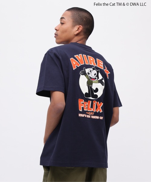 AVIREX × FELIX》'EMBROIDERY LOGO' T-SHIRT / 刺繍ロゴ 半袖T AVIREX × FELIX》'EMBROIDERY LOGO' T-SHIRT / 刺繍ロゴ 半袖T