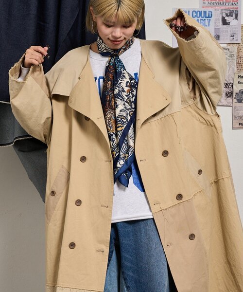 etsinta】2WAYジレロングトレンチコート（トレンチコート）｜etsinta