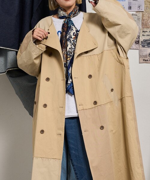 etsinta(エシンタ)の「【etsinta】2WAYジレロングトレンチコート(トレンチコート・レディース・ベージュ・ONE SIZE)」の3枚目の写真