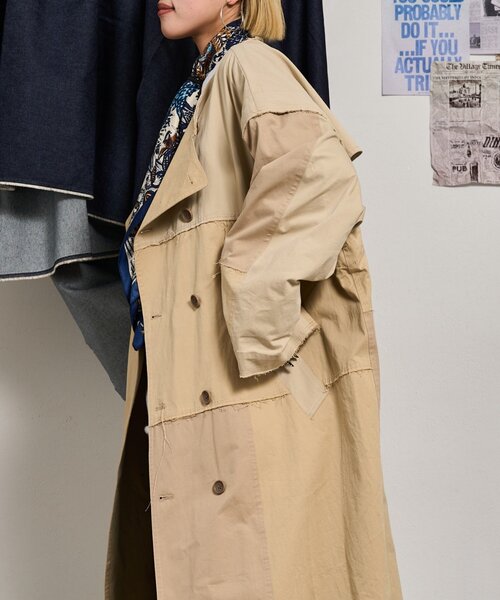 etsinta(エシンタ)の「【etsinta】2WAYジレロングトレンチコート(トレンチコート・レディース・ベージュ・ONE SIZE)」の4枚目の写真