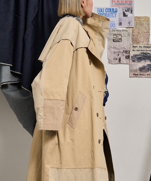 etsinta(エシンタ)の「【etsinta】2WAYジレロングトレンチコート(トレンチコート・レディース・ベージュ・ONE SIZE)」の6枚目の写真