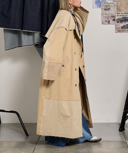 etsinta(エシンタ)の「【etsinta】2WAYジレロングトレンチコート(トレンチコート・レディース・ベージュ・ONE SIZE)」の15枚目の写真