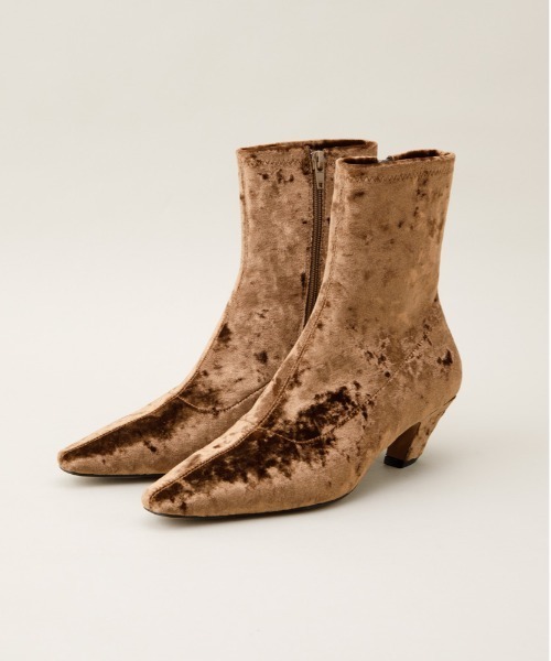 LE VERNIS（ル・ベルニ）の「LE VERNIS(ル・ベルニ)Velor stretch boots（ブーツ・レディース・ブラック/ブラウン・24.5/23.5）」の6枚目の写真