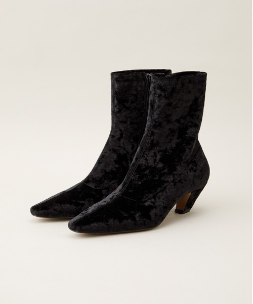 LE VERNIS（ル・ベルニ）の「LE VERNIS(ル・ベルニ)Velor stretch boots（ブーツ・レディース・ブラック/ブラウン・24.5/23.5）」の7枚目の写真