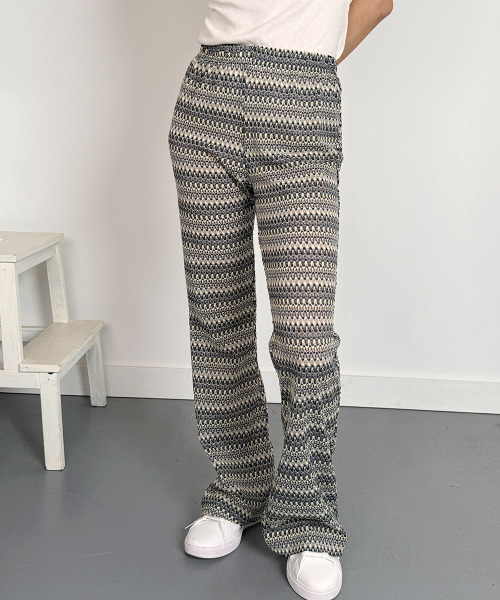 パンツ Eaphi plant motif knit pants pants – Page 2