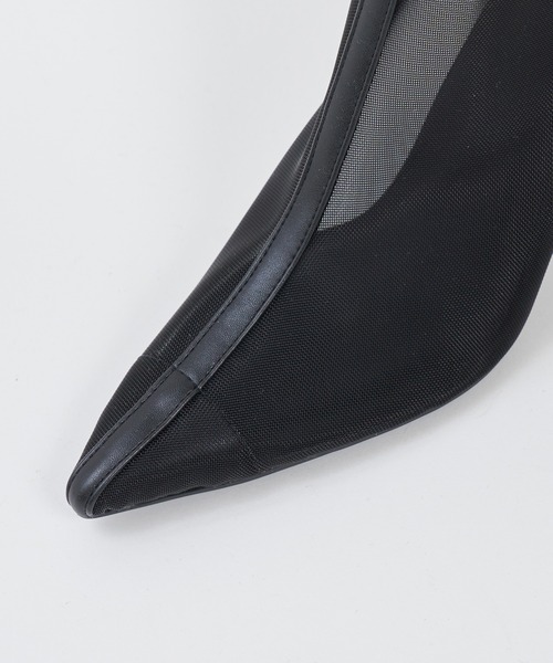 ROYAL PARTY（ロイヤルパーティー）の「シアーショートブーツ（ブーツ・レディース・ベージュ/ブラック・MEDIUM/LARGE）」の10枚目の写真