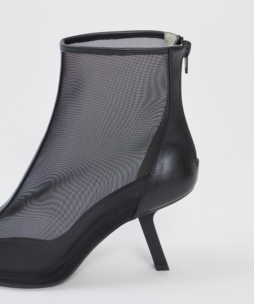 ROYAL PARTY（ロイヤルパーティー）の「シアーショートブーツ（ブーツ・レディース・ベージュ/ブラック・MEDIUM/LARGE）」の9枚目の写真