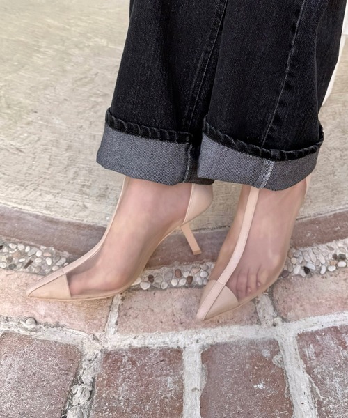 ROYAL PARTY（ロイヤルパーティー）の「シアーショートブーツ（ブーツ・レディース・ベージュ/ブラック・MEDIUM/LARGE）」の11枚目の写真