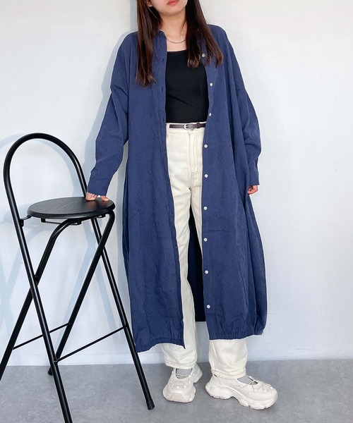 AS KNOW AS plus（アズノゥアズプラス）の「●バルーン ロングシャツワンピース（シャツワンピース・レディース・サックスブルー系/ブラック系/ネイビー系・FREE）」の19枚目の写真