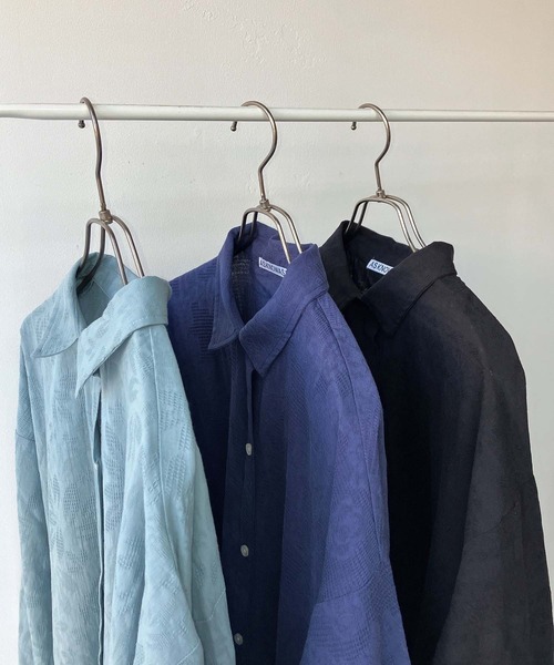 AS KNOW AS plus（アズノゥアズプラス）の「●バルーン ロングシャツワンピース（シャツワンピース・レディース・サックスブルー系/ブラック系/ネイビー系・FREE）」の21枚目の写真