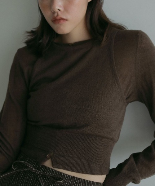 anuke Layered Mohair Knit 62510509（カーディガン/ボレロ