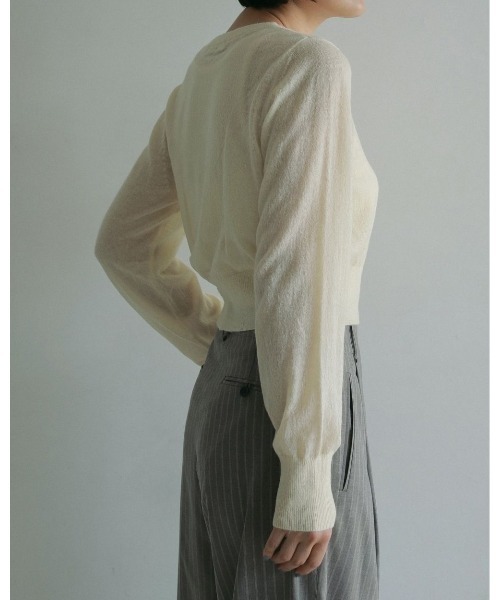 美品 アンヌーク anuke 2way Miniloop Knit F/グレー トップス 羽織り 長袖 ロング カーディガン 【2400014261554】 SUH0123S0202_zo_a011.jpg