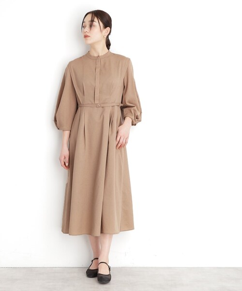 THE SHOP TK （ザ ショップ ティーケー ）の「麻調メッシュワンピース【洗える】（ワンピース・レディース・スミクロ/ベージュ・12/13）」の15枚目の写真