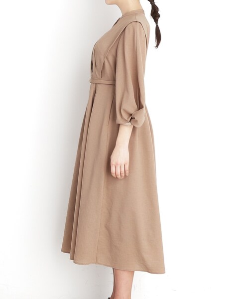 THE SHOP TK （ザ ショップ ティーケー ）の「麻調メッシュワンピース【洗える】（ワンピース・レディース・スミクロ/ベージュ・12/13）」の19枚目の写真