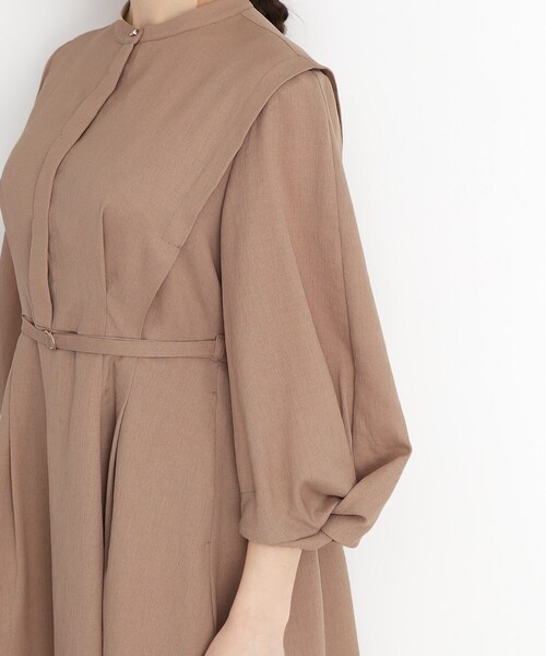 THE SHOP TK （ザ ショップ ティーケー ）の「麻調メッシュワンピース【洗える】（ワンピース・レディース・スミクロ/ベージュ・12/13）」の10枚目の写真