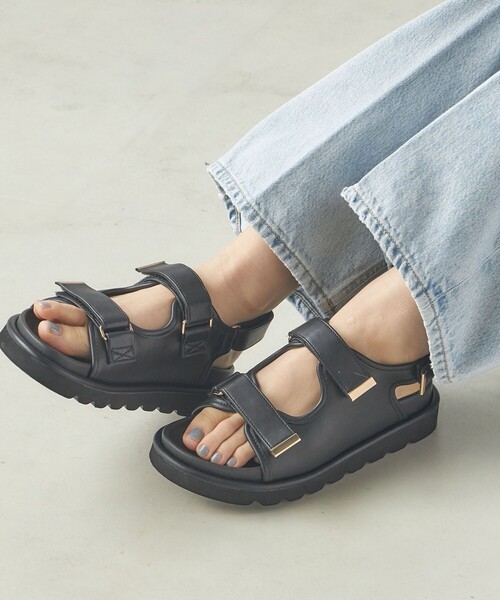 SHIPS（シップス）の「2WAY リボン サンダル（サンダル・レディース・ブラック/ブラウン・36/37/38）」の4枚目の写真