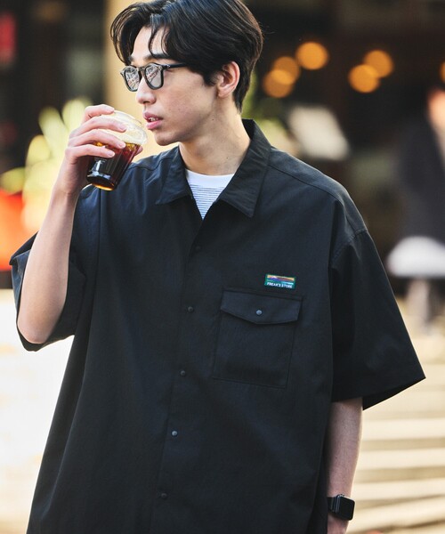 FREAK'S STORE（フリークスストア）の「限定展開 AiRide/エアライド リラックスフィット ショートスリーブ ポケットシャツ（シャツ/ブラウス・メンズ・オリーブ/ネイビー/ブラック/チャコールグレー/グレイッシュベージュ/グレー系その他/レオパード・LARGE/MEDIUM/SMALL）」の20枚目の写真