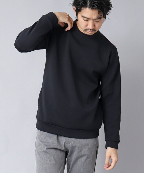 NOLLEY’S（ノーリーズ）の「【ACTIVE SECT】《限定展開》ダブルニットスウェット 25SS（スウェット・メンズ・ホワイト/ブラック/グレイッシュベージュ/ダークネイビー・S/M/L/XL）」の7枚目の写真