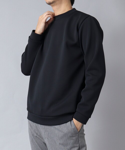 NOLLEY’S（ノーリーズ）の「【ACTIVE SECT】《限定展開》ダブルニットスウェット 25SS（スウェット・メンズ・ホワイト/ブラック/グレイッシュベージュ/ダークネイビー・S/M/L/XL）」の8枚目の写真