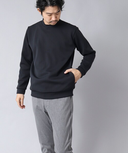 NOLLEY’S（ノーリーズ）の「【ACTIVE SECT】《限定展開》ダブルニットスウェット 25SS（スウェット・メンズ・ホワイト/ブラック/グレイッシュベージュ/ダークネイビー・S/M/L/XL）」の10枚目の写真
