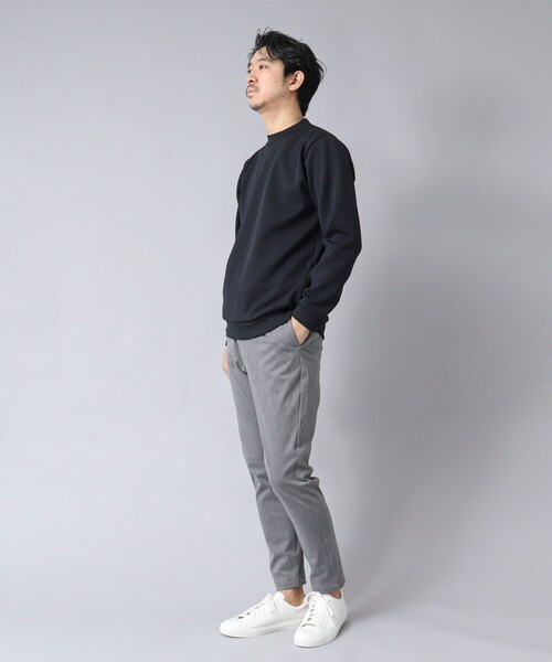 NOLLEY’S（ノーリーズ）の「【ACTIVE SECT】《限定展開》ダブルニットスウェット 25SS（スウェット・メンズ・ホワイト/ブラック/グレイッシュベージュ/ダークネイビー・S/M/L/XL）」の15枚目の写真
