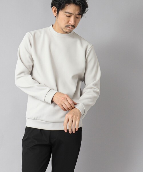 NOLLEY’S（ノーリーズ）の「【ACTIVE SECT】《限定展開》ダブルニットスウェット 25SS（スウェット・メンズ・ホワイト/ブラック/グレイッシュベージュ/ダークネイビー・S/M/L/XL）」の22枚目の写真