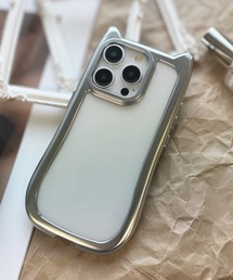 NOLITA LABORATORY（ノリータラボラトリー）の「【 NOLITA / ノリータ 】ネコ耳 猫 フレーム メタリカル アイフォンカバー アイフォンケース iPhone 16 / 16pro / 16proMax / 16plus / 11 / 12 / 13 / 14 / 15 / pro / proMax（スマホケース/カバー）」
