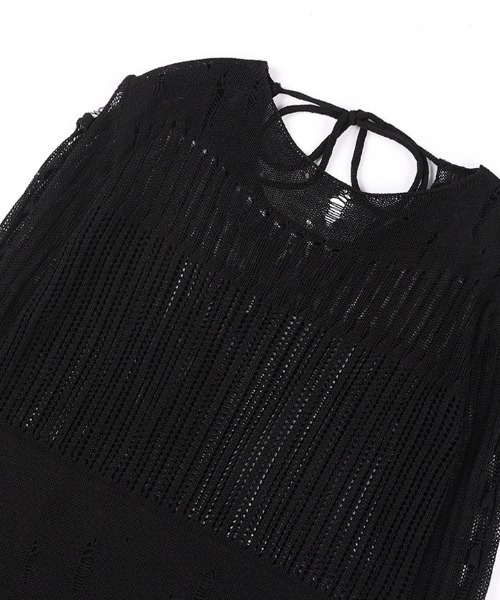 A'GEM/9 × .kom 『 FANCY CLUB/ファンシークラブ』 2-WAY DAMAGE KNIT