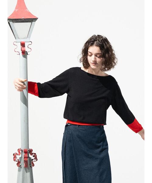 Lugnoncure(ルノンキュール)の「配色ニットプルオーバー《2025spring catalog item》(ニット/セーター・レディース・ベージュ/ネイビー/オフホワイト・F)」の1枚目の写真