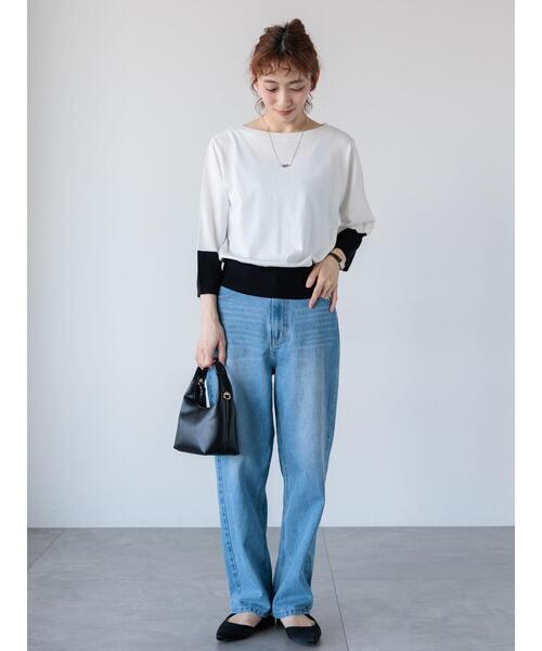 Lugnoncure(ルノンキュール)の「配色ニットプルオーバー《2025spring catalog item》(ニット/セーター・レディース・ベージュ/ネイビー/オフホワイト・F)」の6枚目の写真