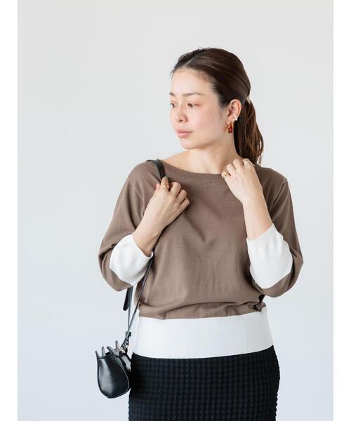 Lugnoncure(ルノンキュール)の「配色ニットプルオーバー《2025spring catalog item》(ニット/セーター・レディース・ベージュ/ネイビー/オフホワイト・F)」の11枚目の写真