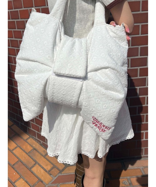 WC（ダブル シー）の「コットンレースリボンバッグ（ショルダーバッグ・レディース・ホワイト・FREE）」の19枚目の写真