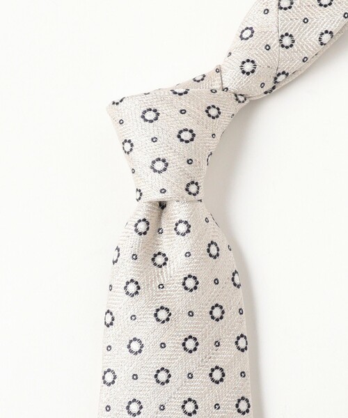LUIGI BORRELLI(ルイジボレッリ)の「LUIGI BORRELLI / シルクコットン 小紋柄 ジャカード ネクタイ(ネクタイ・メンズ・ブラウン系その他3/ピンク・ONE SIZE)」の5枚目の写真