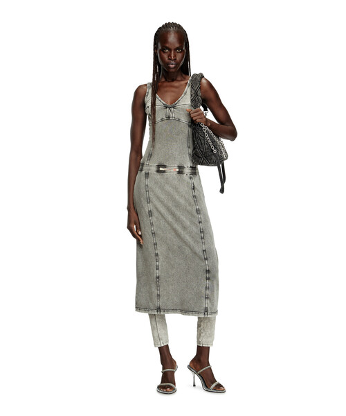DIESEL(ディーゼル)の「ウィメンズ タンクトップドレス D-INNY(ワンピース・レディース・グレー・XX-SMALL/SMALL/MEDIUM/LARGE/X-LARGE/X-SMALL)」の5枚目の写真