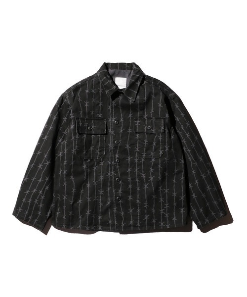 made in standard (メイドインスタンダード)の「MADE IN STANDARD メイドインスタンダード / FATIGUE UNIFORM SHIRT JACKET(ミリタリージャケット・メンズ・ブラック/グレー・LARGE/MEDIUM)」の2枚目の写真