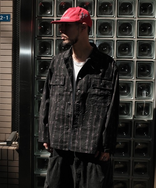 made in standard (メイドインスタンダード)の「MADE IN STANDARD メイドインスタンダード / FATIGUE UNIFORM SHIRT JACKET(ミリタリージャケット・メンズ・ブラック/グレー・LARGE/MEDIUM)」の4枚目の写真