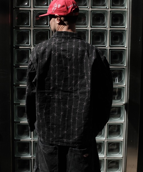 made in standard (メイドインスタンダード)の「MADE IN STANDARD メイドインスタンダード / FATIGUE UNIFORM SHIRT JACKET(ミリタリージャケット・メンズ・ブラック/グレー・LARGE/MEDIUM)」の6枚目の写真