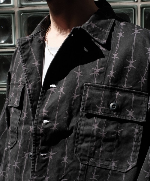 made in standard (メイドインスタンダード)の「MADE IN STANDARD メイドインスタンダード / FATIGUE UNIFORM SHIRT JACKET(ミリタリージャケット・メンズ・ブラック/グレー・LARGE/MEDIUM)」の8枚目の写真