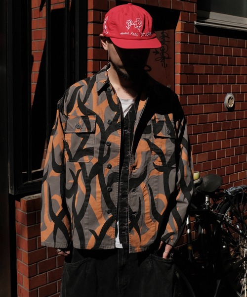 made in standard (メイドインスタンダード)の「MADE IN STANDARD メイドインスタンダード / FATIGUE UNIFORM SHIRT JACKET(ミリタリージャケット・メンズ・ブラック/グレー・LARGE/MEDIUM)」の9枚目の写真