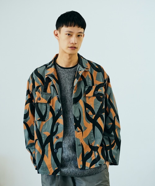 made in standard (メイドインスタンダード)の「MADE IN STANDARD メイドインスタンダード / FATIGUE UNIFORM SHIRT JACKET(ミリタリージャケット・メンズ・ブラック/グレー・LARGE/MEDIUM)」の18枚目の写真