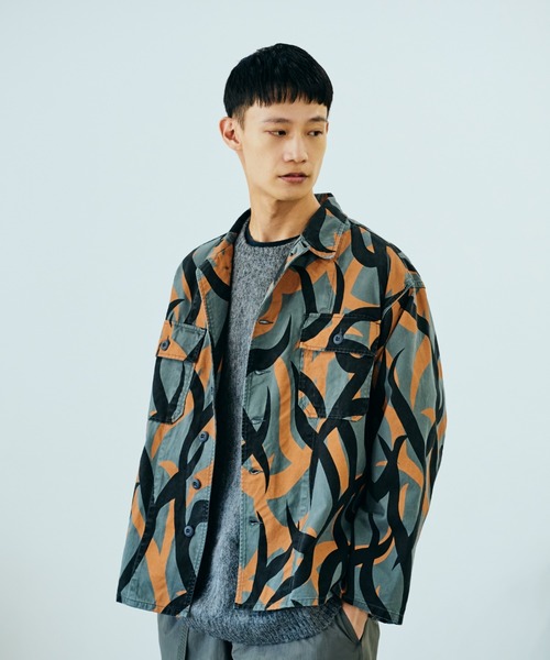 made in standard (メイドインスタンダード)の「MADE IN STANDARD メイドインスタンダード / FATIGUE UNIFORM SHIRT JACKET(ミリタリージャケット・メンズ・ブラック/グレー・LARGE/MEDIUM)」の16枚目の写真