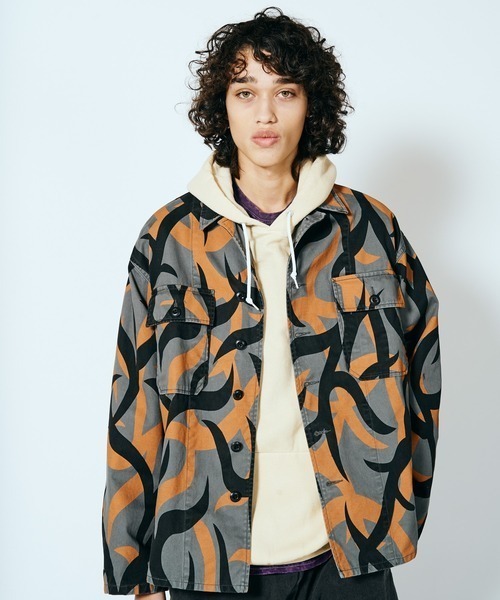 made in standard (メイドインスタンダード)の「MADE IN STANDARD メイドインスタンダード / FATIGUE UNIFORM SHIRT JACKET(ミリタリージャケット・メンズ・ブラック/グレー・LARGE/MEDIUM)」の22枚目の写真