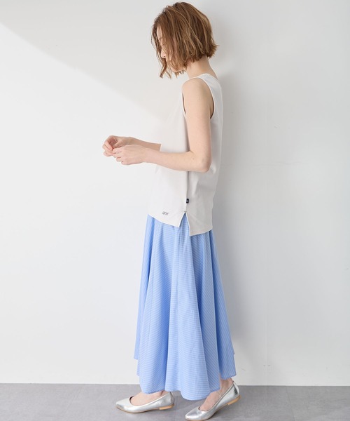 Petit Honfleur（プチオンフルール）の「【接触冷感・UVカット】タンクトップ（Tシャツ/カットソー・レディース・ブラック/グレー/ホワイト・M/L）」の17枚目の写真