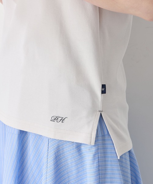 Petit Honfleur（プチオンフルール）の「【接触冷感・UVカット】タンクトップ（Tシャツ/カットソー・レディース・ブラック/グレー/ホワイト・M/L）」の8枚目の写真